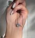 Серебряное колье сердце с белым фианитом 40 см R345-40 фото 3