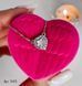 Серебряное колье сердце с белым фианитом 40 см R345-40 фото 1