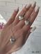 Серебряное колье сердце 40 см R406-40 фото 2