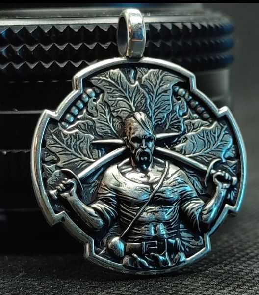Серебряный кулон "Козак-характерник" cossack фото
