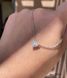 Серебряное колье сердце с белым фианитом 40 см R344-40 фото 2